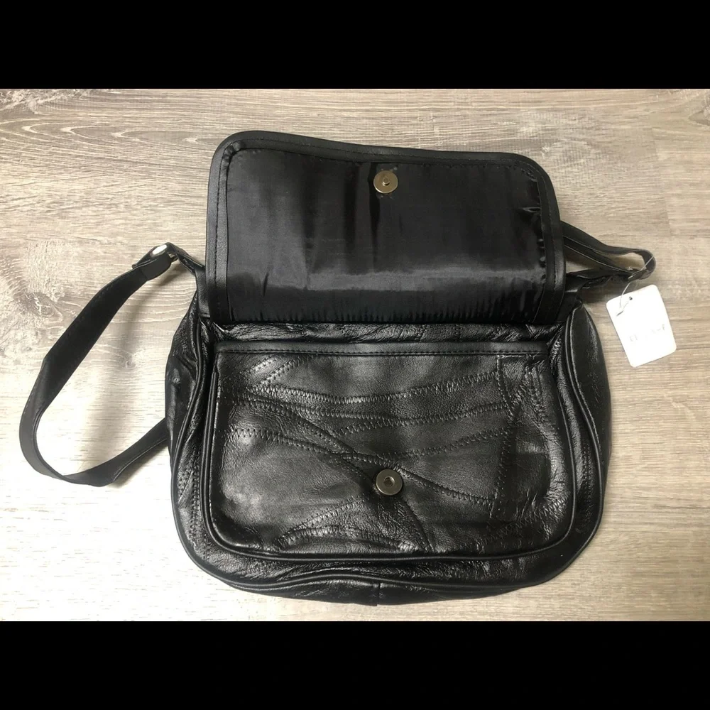 USA 🇺🇸 FLAG CROSSBODY LEATHER BAG-NEW "TINDER" BRAND - Picture 3 of 8